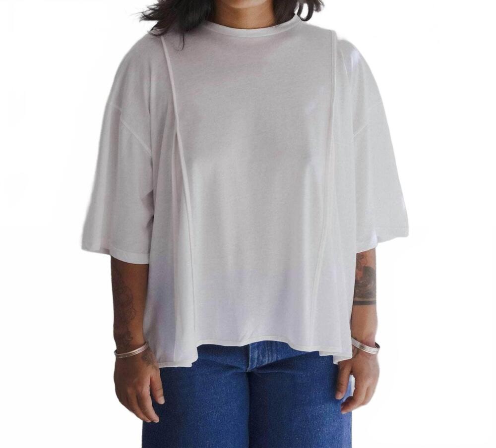 NEW BASERANGE mul tee shirt in off white